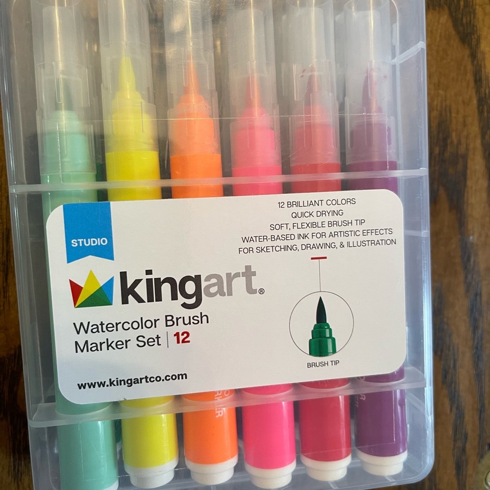 Watercolor Brush Marker Set - 12 Colors